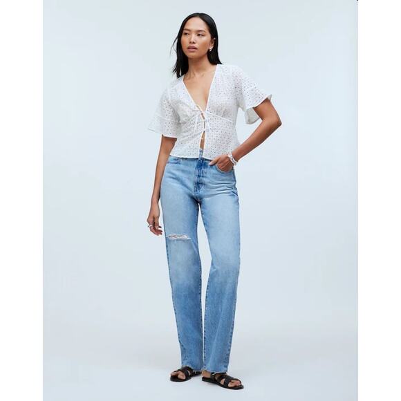 NWT Madewell The Petite '90s Straight Jean Revoir Wash Size 31P - Picture 1 of 10